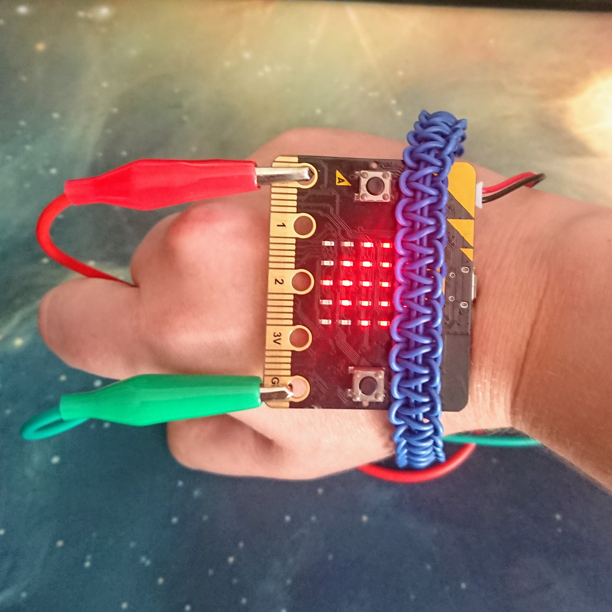 examples: wrapped around hand